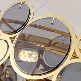 Lustre de vidro europeu criativo luz pendente de luxo