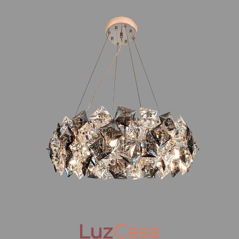 Lustre de vidro de luxo leve moderno e minimalista luminária pendente sala de estar