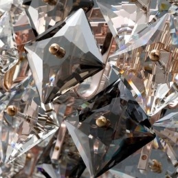 Lustre de vidro de luxo leve moderno e minimalista luminária pendente sala de estar