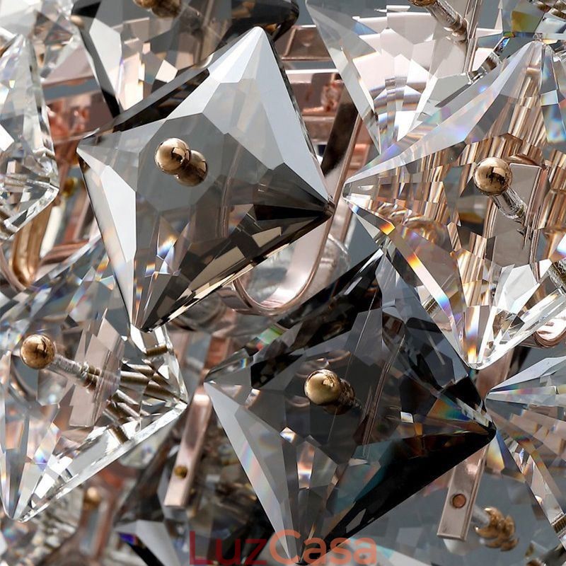 Lustre de vidro de luxo leve moderno e minimalista luminária pendente sala de estar