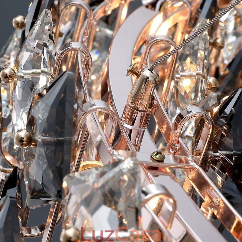 Lustre de vidro de luxo leve moderno e minimalista luminária pendente sala de estar