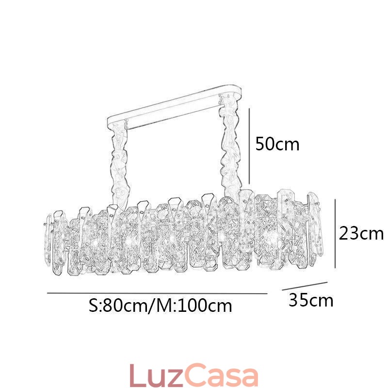 Luminária pendente de vidro moderna Luminária de luxo para pendurar Jantar
