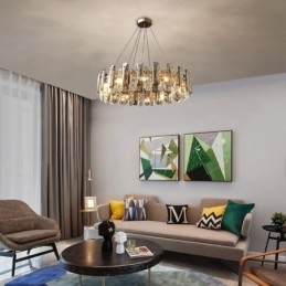 Luminária pendente de vidro europeia de luxo