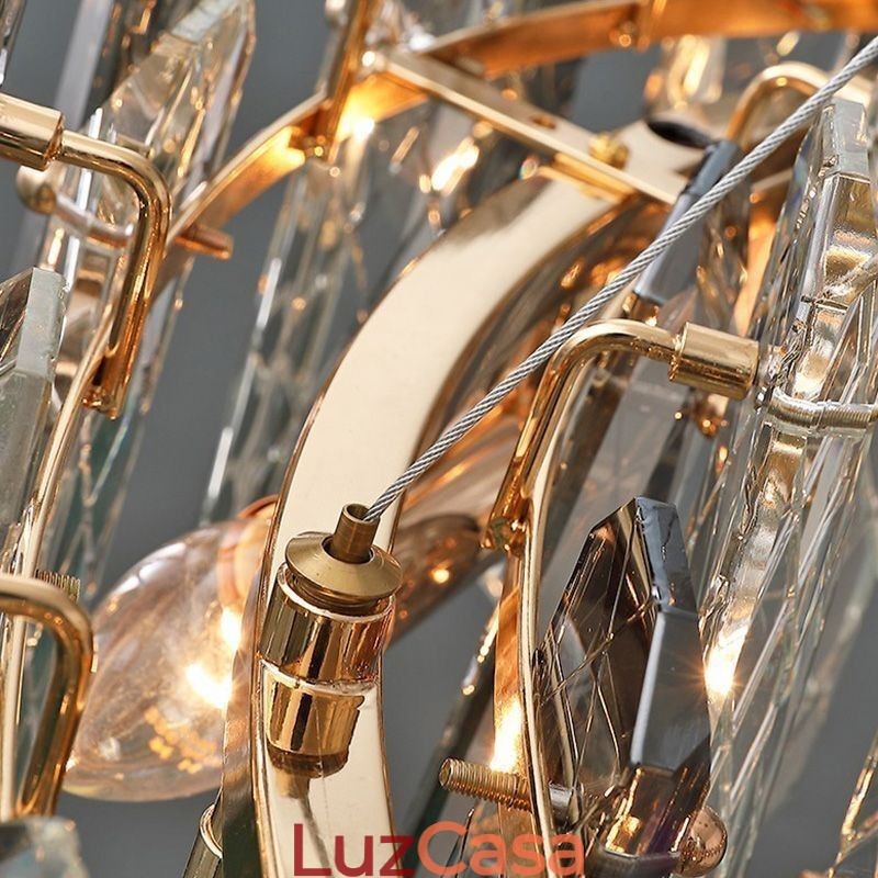 Luminária pendente de vidro europeia de luxo