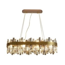 Lustre de luxo leve pós-moderno de vidro pendente