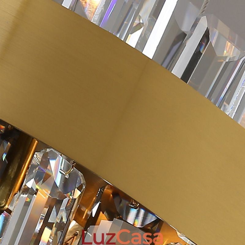 Lustre de luxo leve pós-moderno de vidro pendente