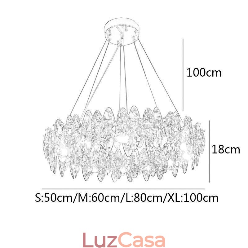 Luminária pendente de luxo pós-moderna Luminária pendente minimalista moderna