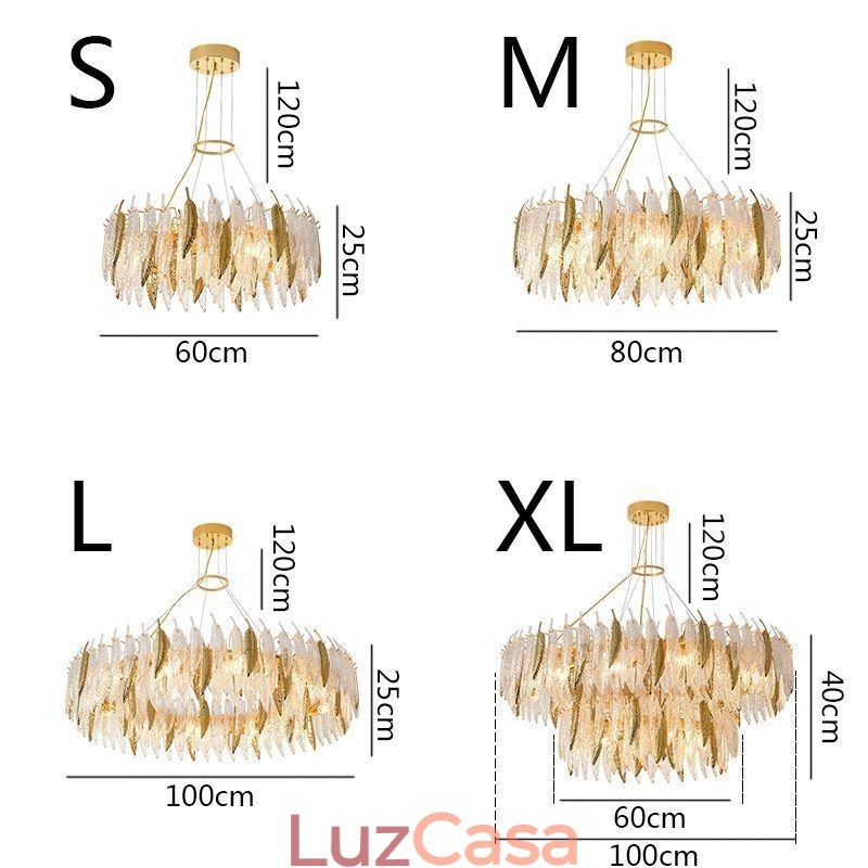 Lustre de vidro artístico Feather Round Ceiling Light