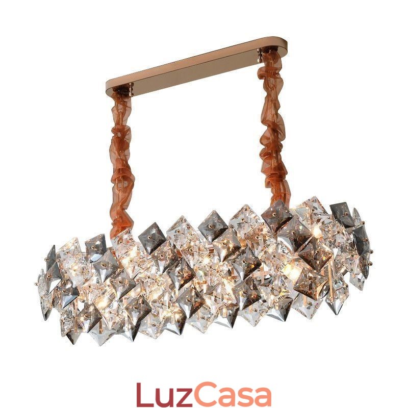 Lustre de vidro europeu, iluminação criativa e luxuosa