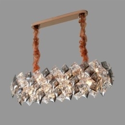 Lustre de vidro europeu, iluminação criativa e luxuosa