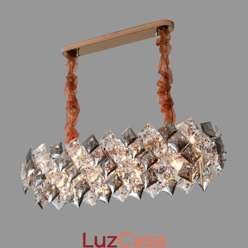 Lustre de vidro europeu, iluminação criativa e luxuosa