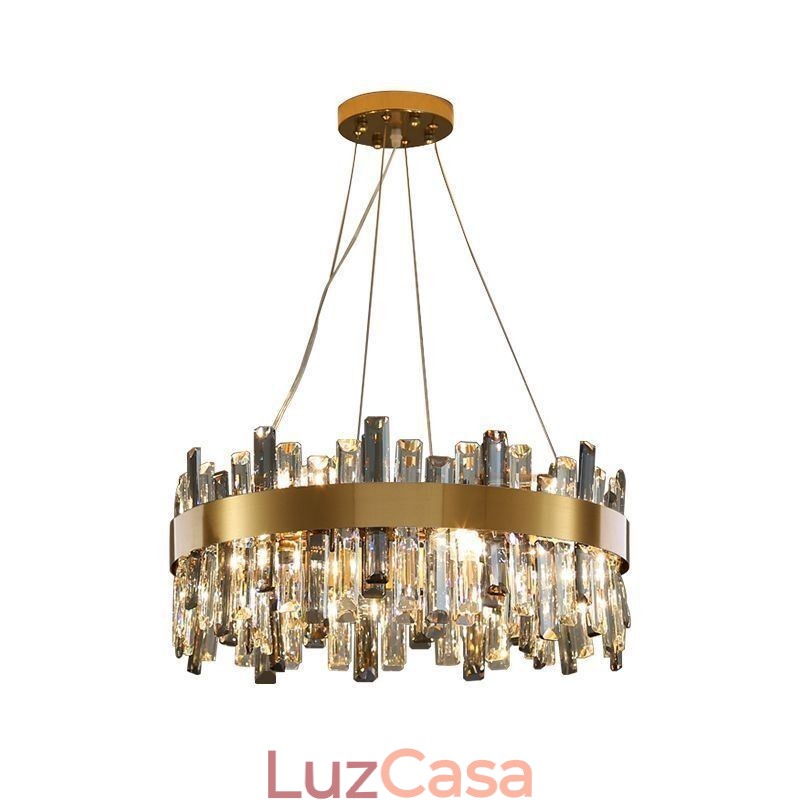 Lustre de vidro de luxo estilo europeu luz pendente sala de estar