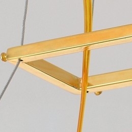 Lustre de vidro europeu em forma de leque com pingente de arte