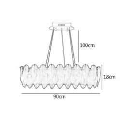 Lustre de vidro artístico Feather Round Pendant Lighting