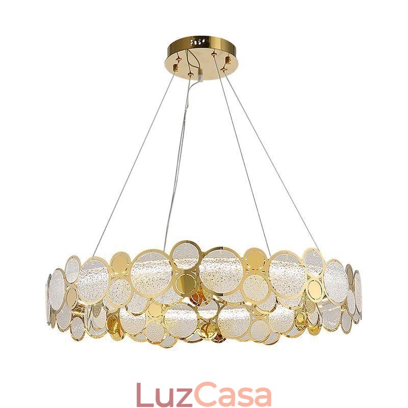Lustre de vidro europeu Luz criativa Luz pendente de luxo