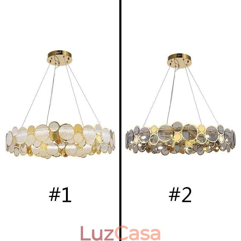 Lustre de vidro europeu Luz criativa Luz pendente de luxo