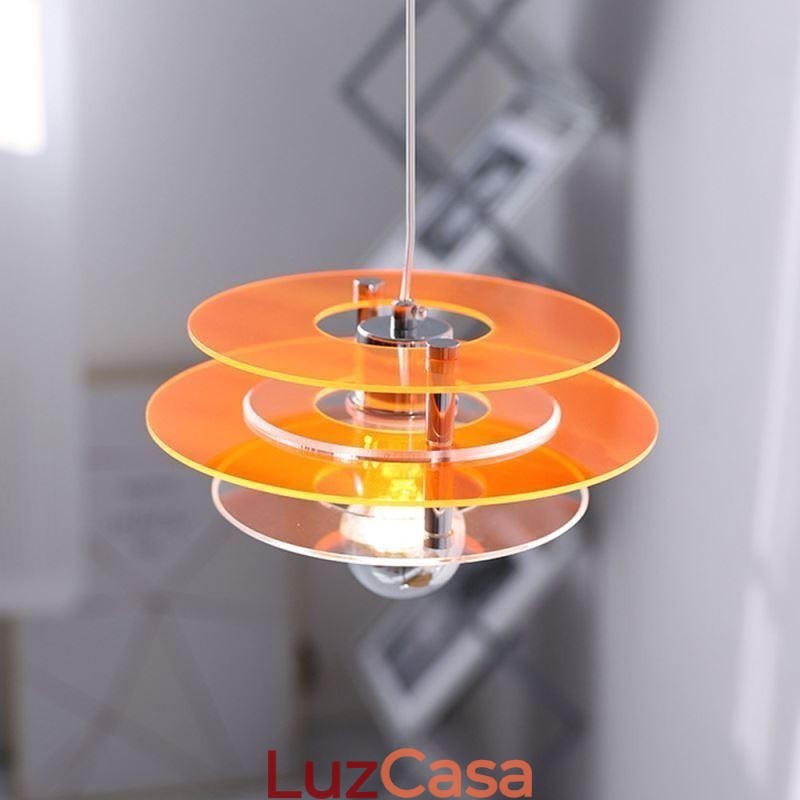 Luminária pendente nórdica pós-moderna decoração acrílica luz suspensa