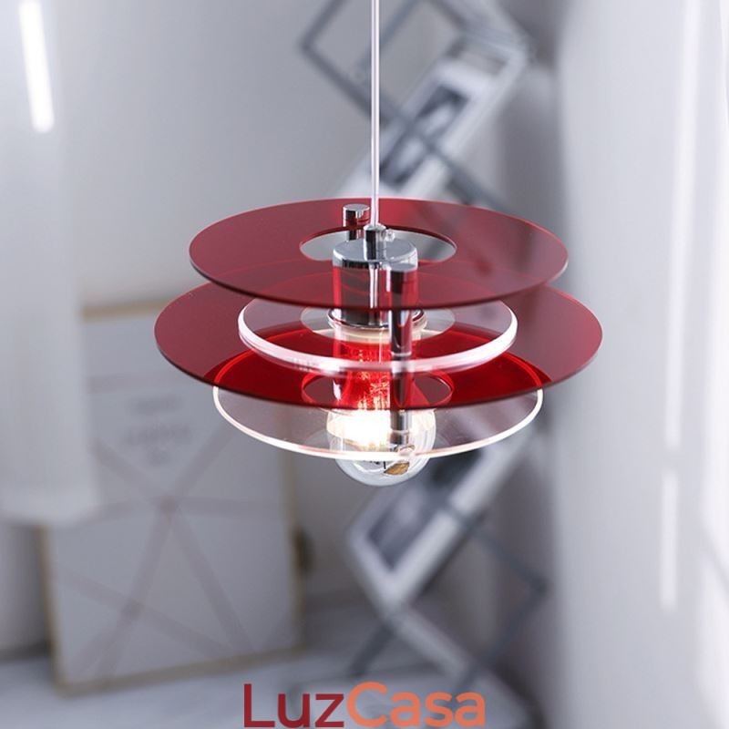 Luminária pendente nórdica pós-moderna decoração acrílica luz suspensa