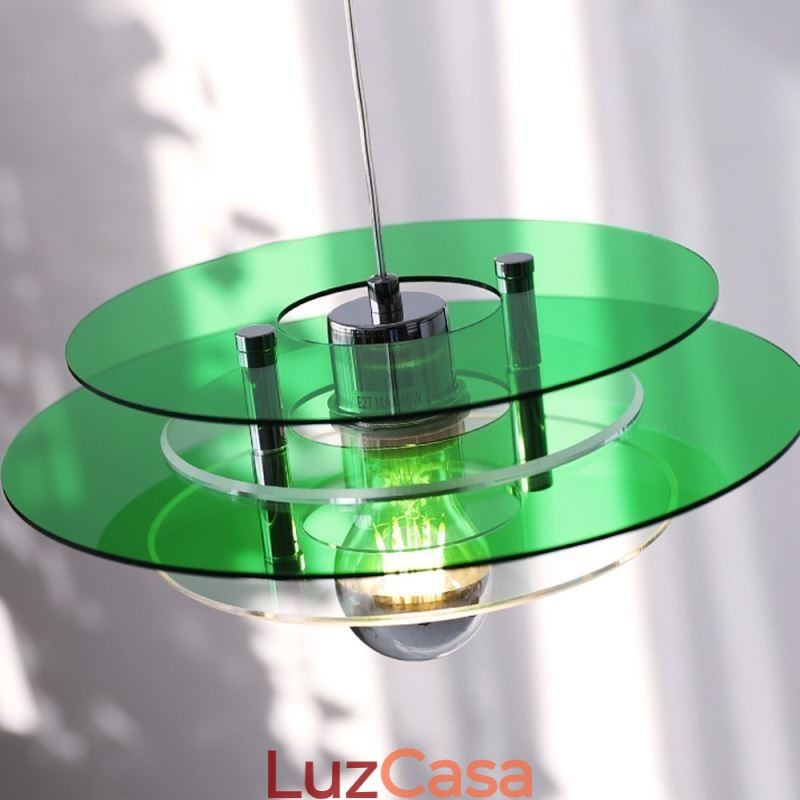 Luminária pendente nórdica pós-moderna decoração acrílica luz suspensa