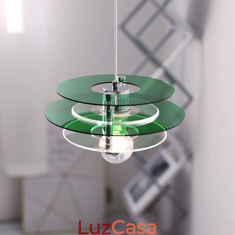 Luminária pendente nórdica pós-moderna decoração acrílica luz suspensa