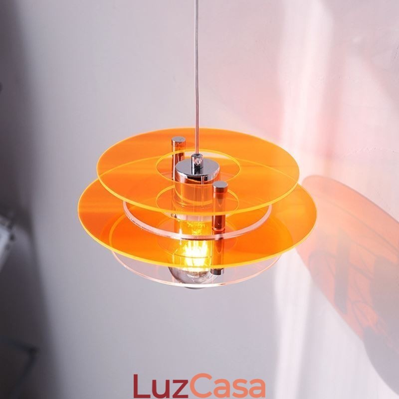 Luminária pendente nórdica pós-moderna decoração acrílica luz suspensa