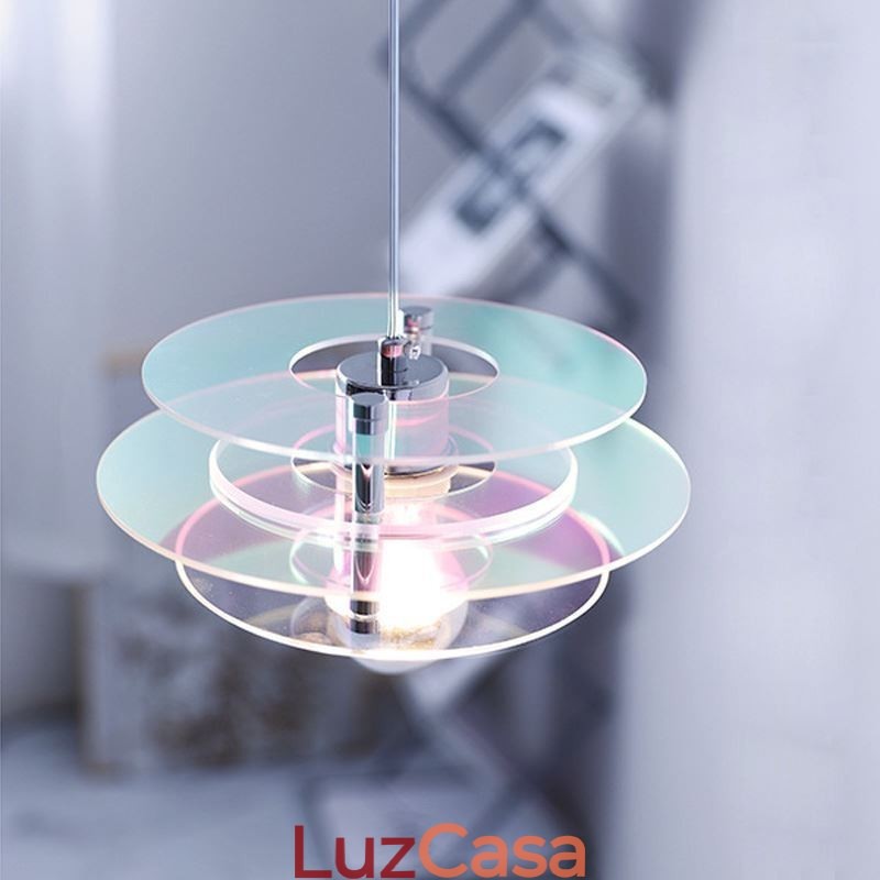 Luminária pendente nórdica pós-moderna decoração acrílica luz suspensa