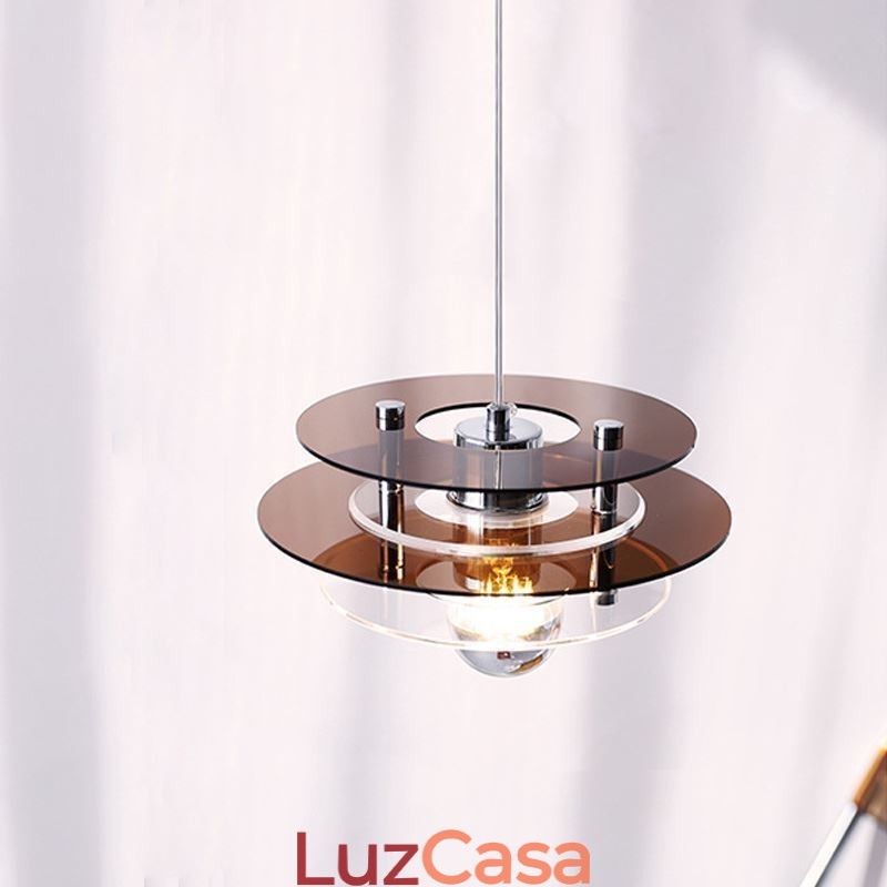 Luminária pendente nórdica pós-moderna decoração acrílica luz suspensa