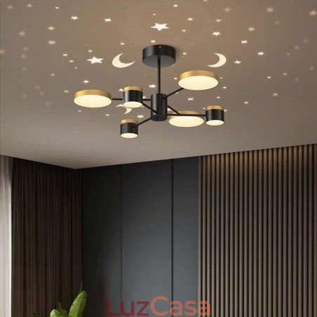 Lustre Estrela Projeção Pendente Luz Lustre Estrela Projeção Pendente Luz