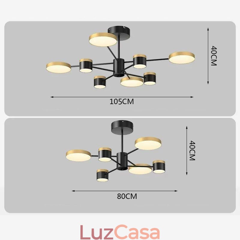 Lustre Estrela Projeção Pendente Luz