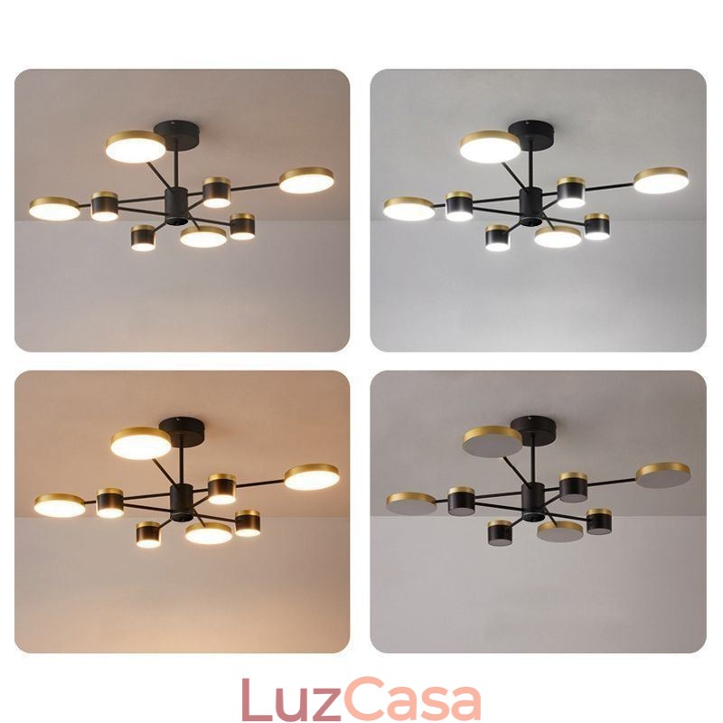 Lustre Estrela Projeção Pendente Luz