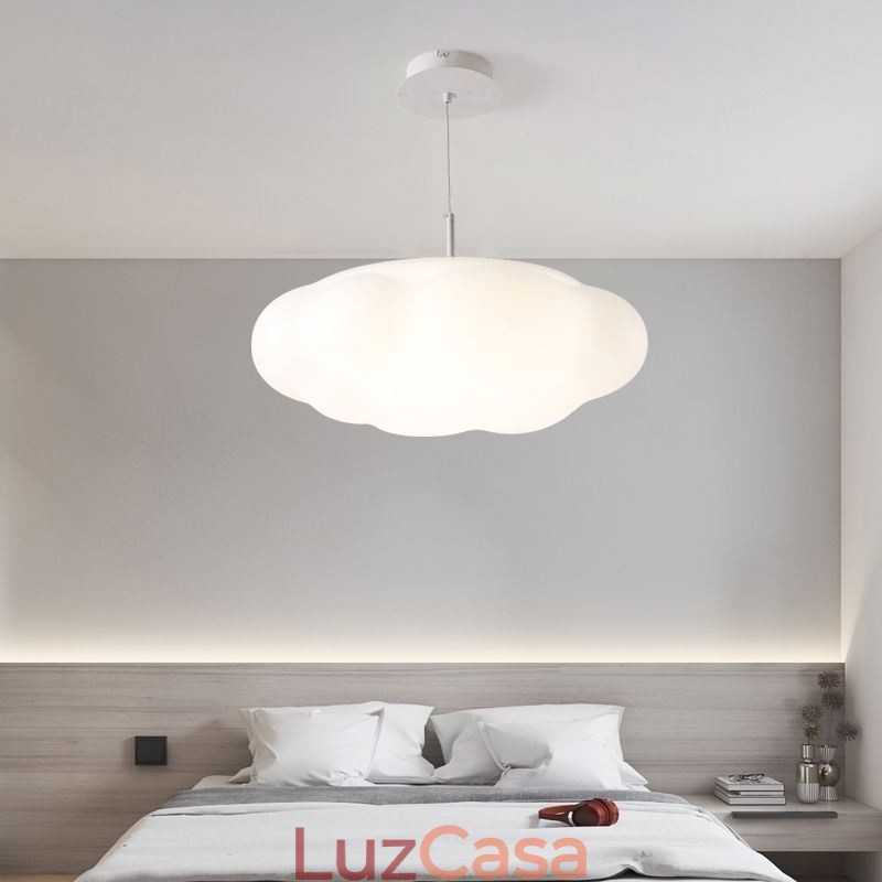 Luminária Pendente Criativa Luminária Pendente Nuvem Branca
