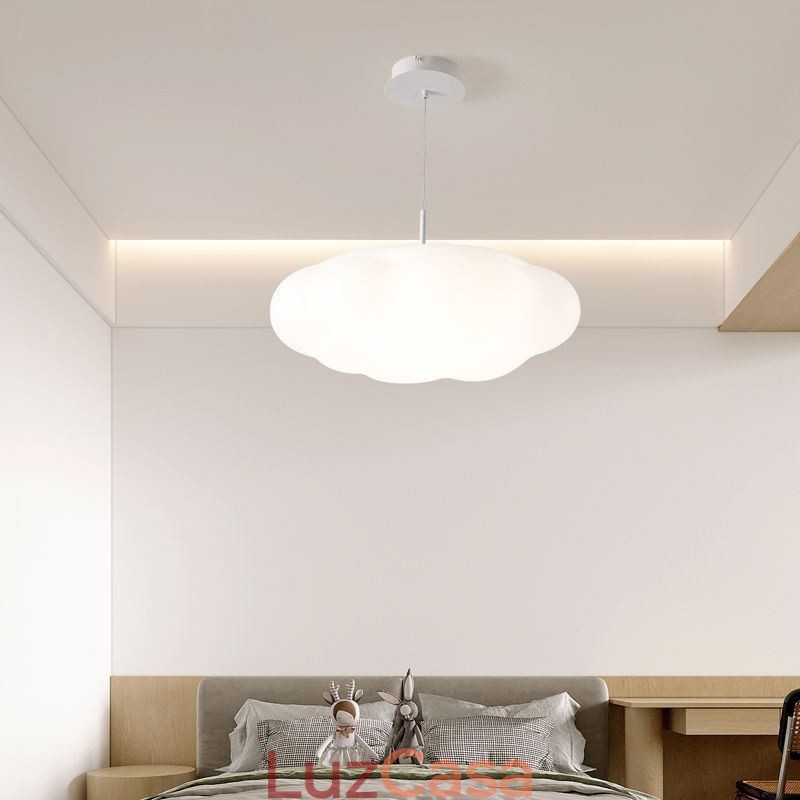 Luminária Pendente Criativa Luminária Pendente Nuvem Branca