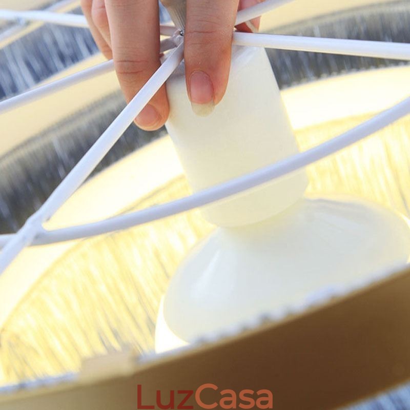Luminária pendente decorativa nórdica, lustre romântico e quente com borla, luminária criativa suspensa