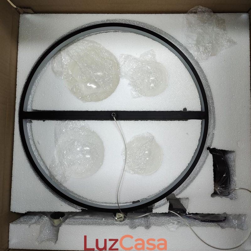 Luminária pendente moderna com lustre de vidro bolha