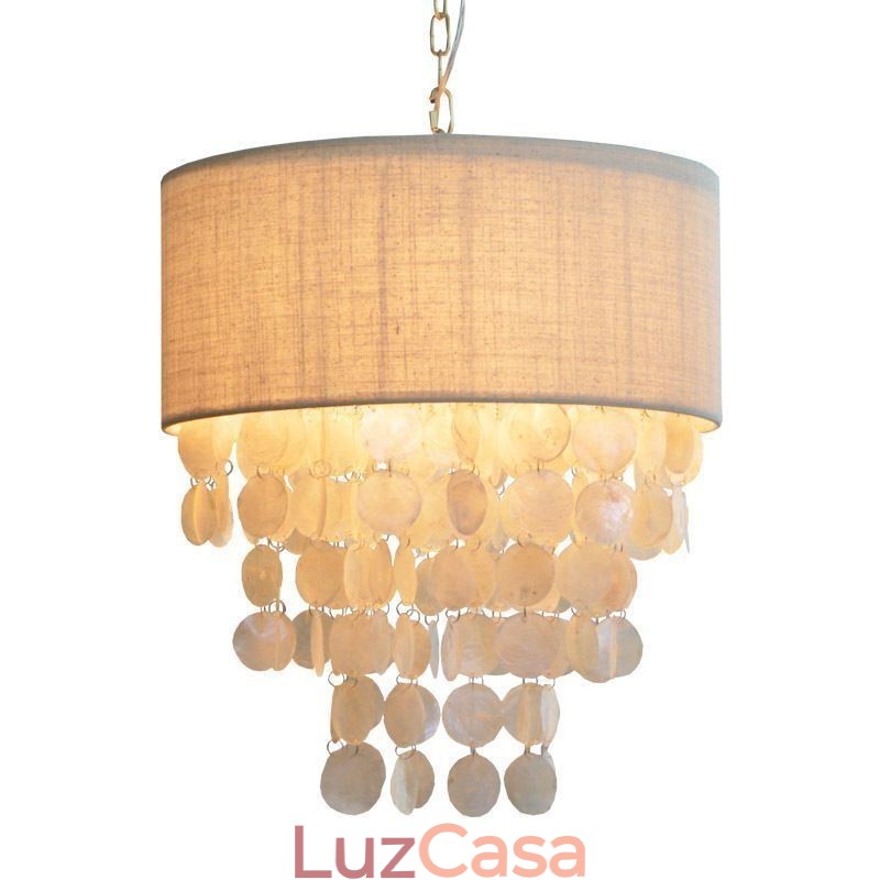 Luminária pendente contemporânea Jellyfish Shells Lighting com abajur cilíndrico