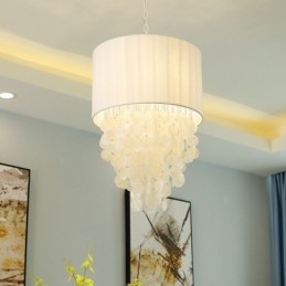 Luminária pendente contemporânea Jellyfish Shells Lighting com abajur cilíndrico