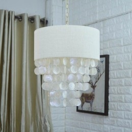 Luminária pendente contemporânea Jellyfish Shells Lighting com abajur cilíndrico