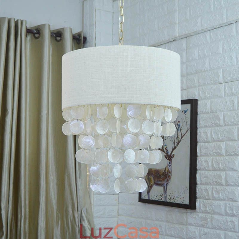 Luminária pendente contemporânea Jellyfish Shells Lighting com abajur cilíndrico