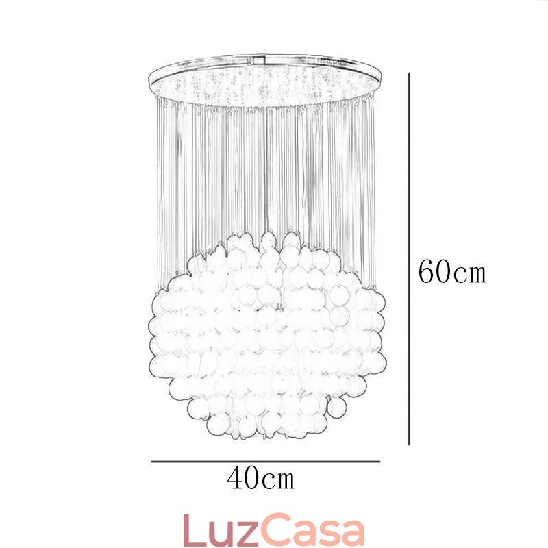 Luminária pendente moderna de concha, iluminação de teto suspensa contemporânea, sala de jantar