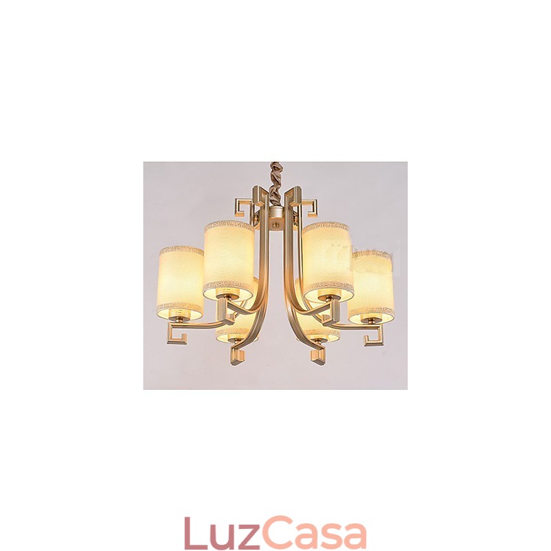 Lustre de estilo chinês Ferro Cobre Imitação Lâmpadas de Ar