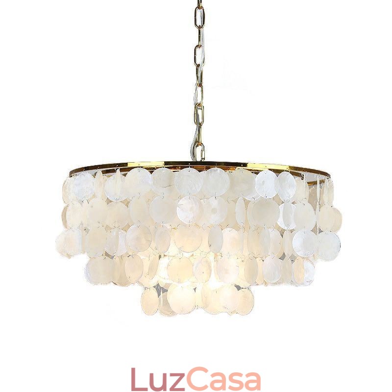 Luminária pendente de concha europeia