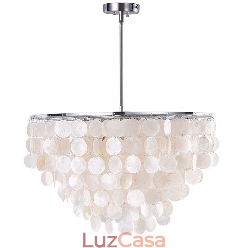 Luminária pendente europeia em concha Luminária pendente contemporânea