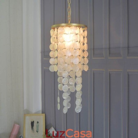 Iluminação de teto suspensa de concha contemporânea