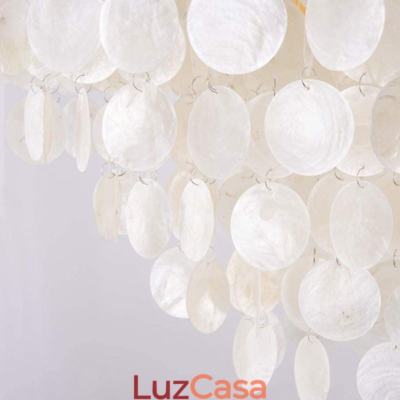 Iluminação de teto suspensa de concha contemporânea