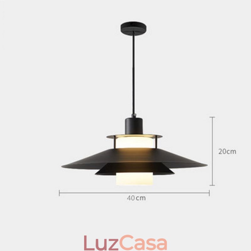 Luminária pendente nórdica de alumínio, moderna e minimalista, iluminação de teto