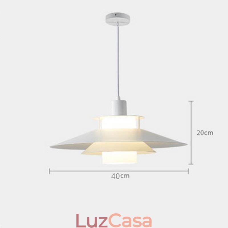 Luminária pendente nórdica de alumínio, moderna e minimalista, iluminação de teto