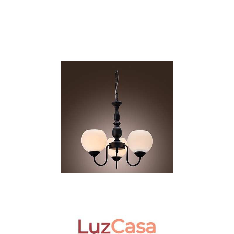 Lustre de bronze estilo vela clássico tradicional