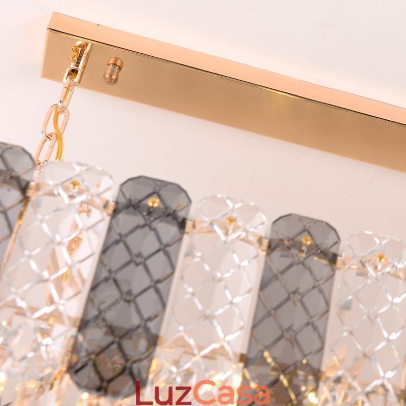 Luminária pendente de cristal moderna Luminária pendente oval de luxo