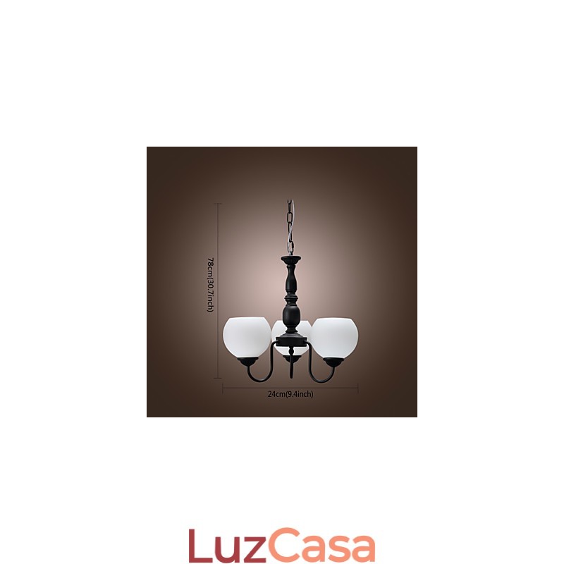 Lustre de bronze estilo vela clássico tradicional