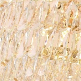 Luminária pendente europeia de luxo, luminária de teto de cristal